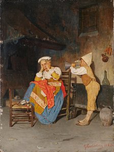 De kleine muzikant door Giuseppe Costantini